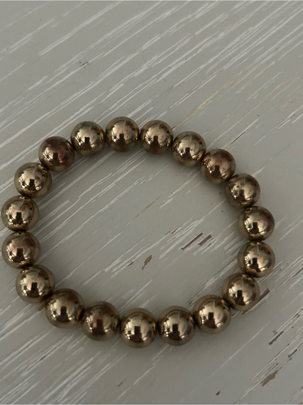 Gold Beaded Stretch Bracelet